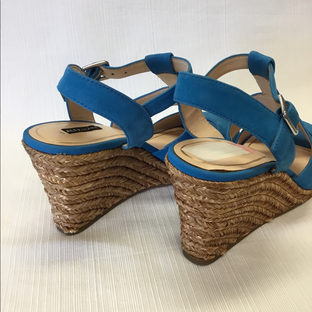 Alex Marie Blue Suede Wedges - Picture 7 of 8